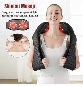 Kneading Ovmalı Isıtmalı Masaj Yastığı Özel Çantalı Boyun Bel Sırt Omuz Şarjlı Masaj Aleti