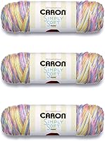 Vista 39 de Caron Simply Soft Feathered Gray Yarn - Paquete de 3 unidades de 170 g/6 oz - Acrílico - 4 medianos (peinado) - 288 metros - Tejido/ganchillo