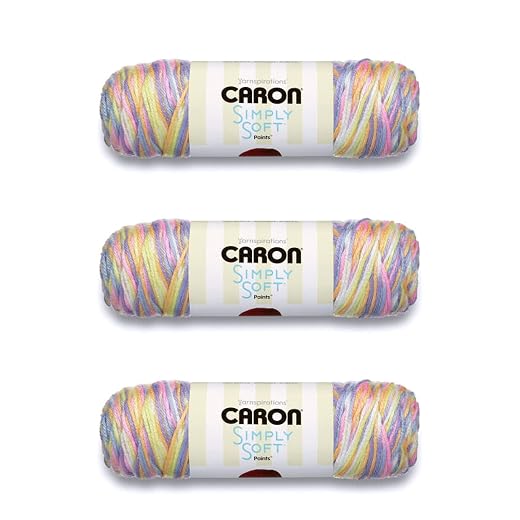Caron Simply Soft Baby Brights Paints Yarn - 3 Pack of 141g/5oz - Acrylic - 4 Medium (Worsted) - 235 Yards - Knitting/Crochet