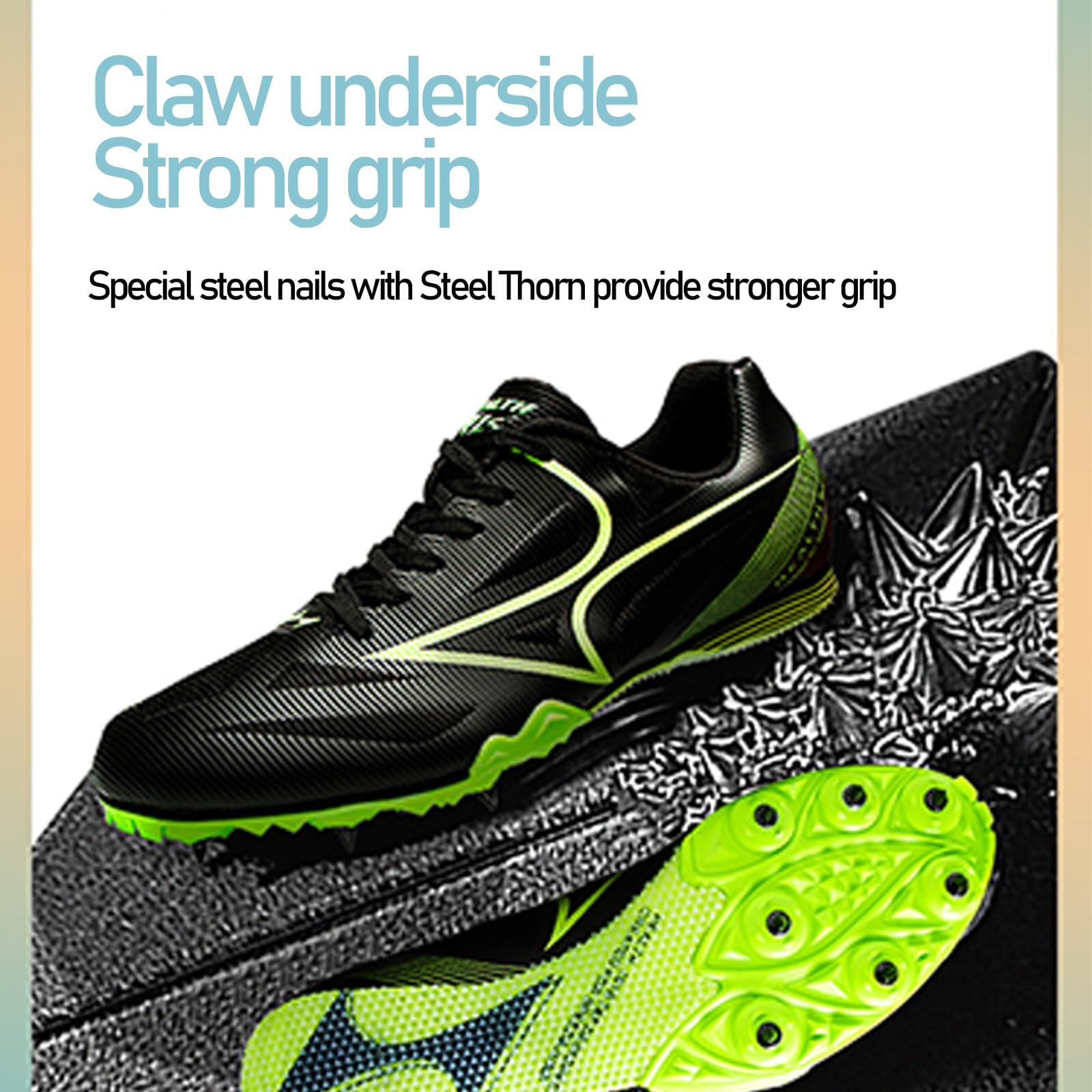 Scarpe Chiodate Atletica Leggera,Chiodate da Scarpe da Pista,Junior Spikes,Antiscivolo con Punte,Unisex,Antiscivolo,con Punte E Stampa,Traspiranti Unisex Buffer Leggero per Studenti