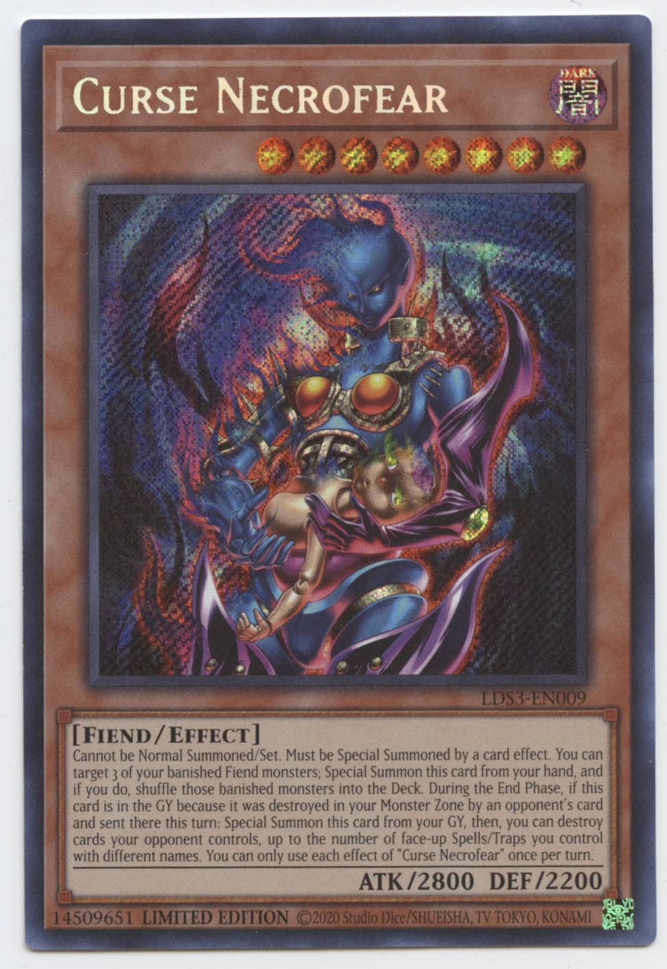 Amazon.com: Yu-Gi-Oh! Curse Necrofear - LDS3-EN009 - Secret Rare
