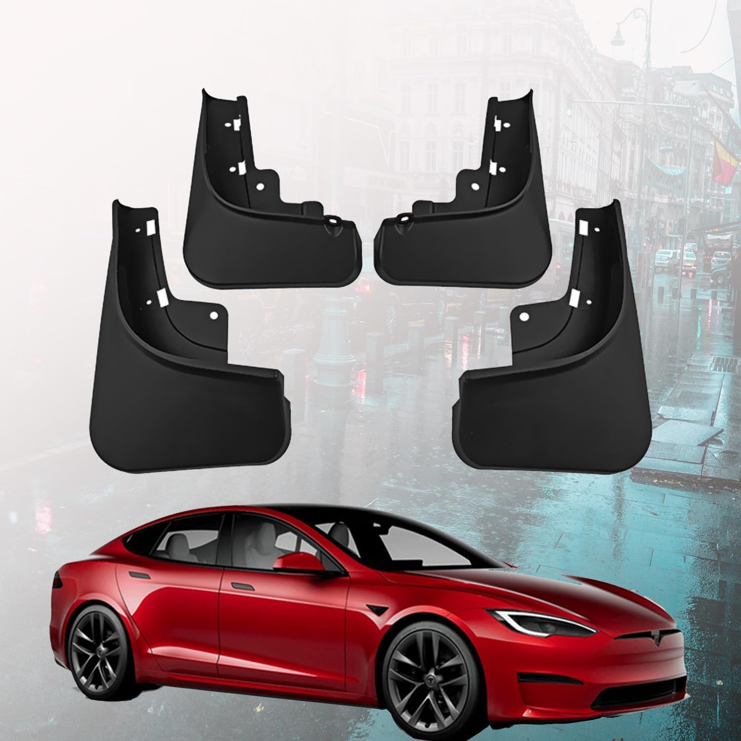 Guardabarros para Tesla Model S 2022-2023 delanteros y traseros de goma duradera homologada