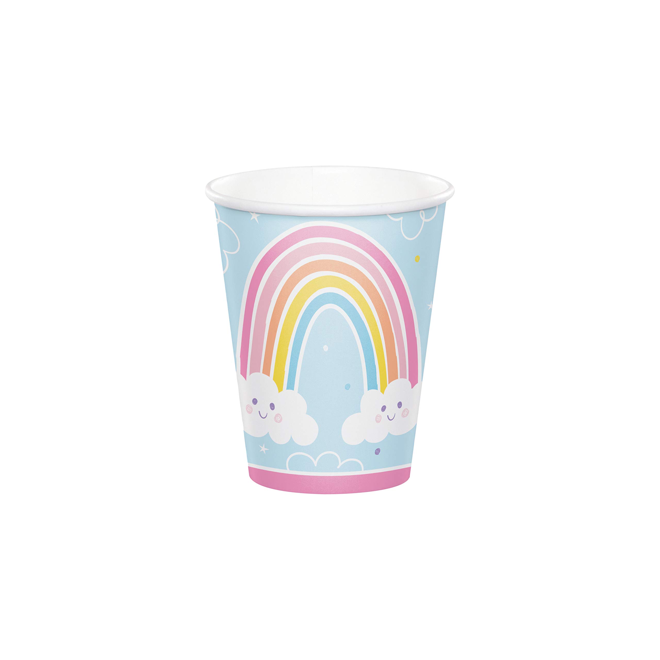 Happy Rainbow Paper Cups, 8 ct