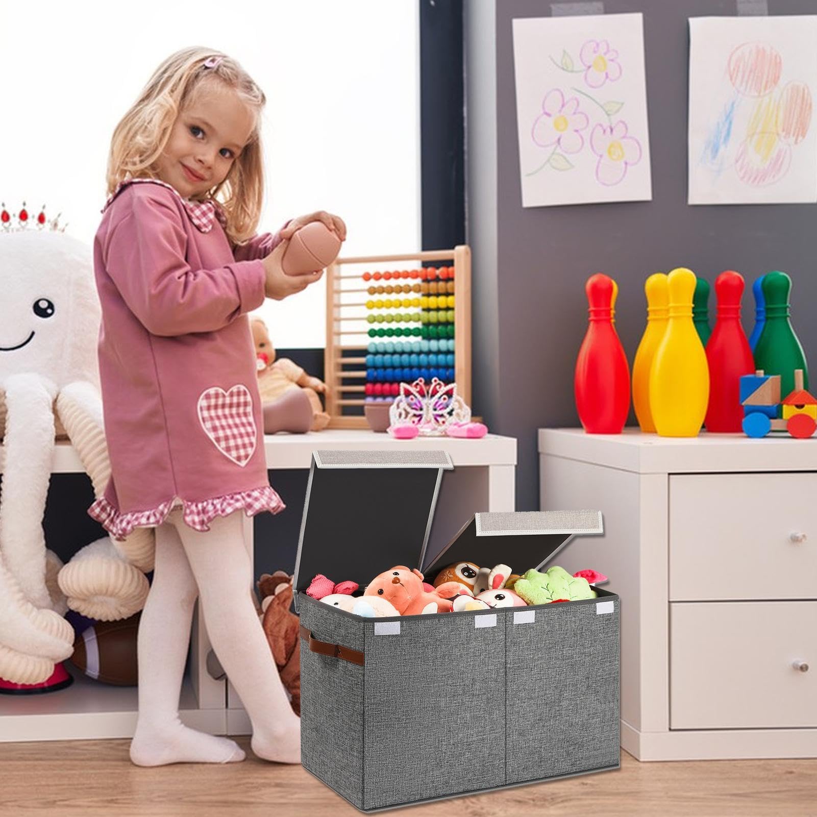 Pouf Contenitore A Nuvola Per Bambini - Verde Chiaro, Pieghevole E Super Spazioso - Foto 2