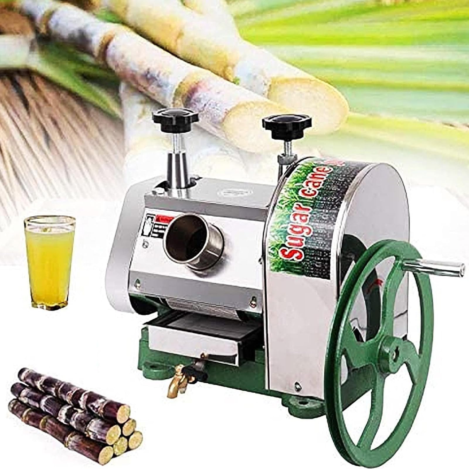 MYUYEE Sugar Cane Juicer, Manual Sugarcane Press, Commercial Sugarcane Grinding Press Extra-ctor, Sugar Cane Extra-ctor Squeezer, for Homes Shops