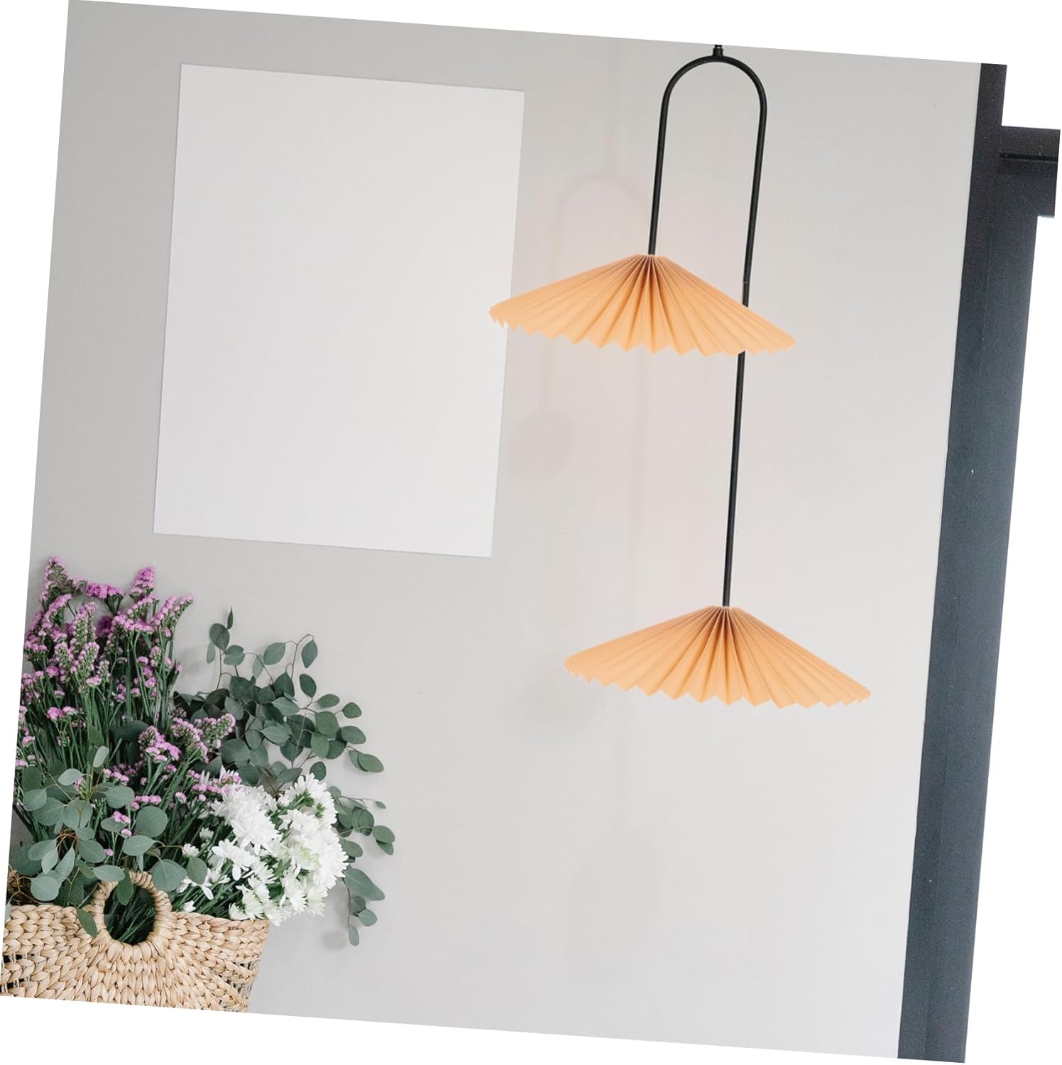 Retro Pleated Table Lamp Shade - Khaki Fabric Lampshade for Bedside, Floor & Desk Lamps - Elegant Accordion Style Light Cover
