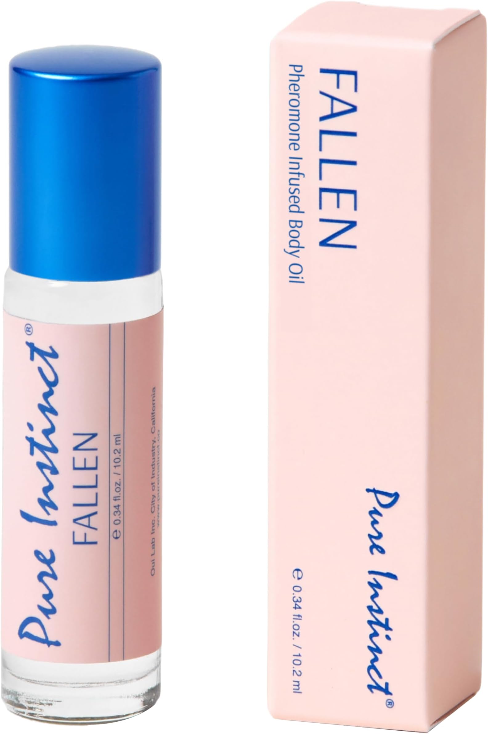 FALLEN Roll-On The Original Pheromone Infused Body Oil Perfume Fragrance EDP Parfum - For Her Women - TSA Ready 0.34 fl oz