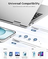Vista 4 de Lector de Tarjetas SD para iPhone iPad Cámara con USB C, Lector de Tarjetas de Memoria USB 3.0 con Ranura Dual Soporta Tarjetas SD/TF Visor