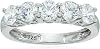 Amazon Essentials Sterling Silver Five-Stone Ring set with Round Cut Infinite Elements Cubic Zirconia (previously Amazon Collection)
