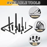 PATIKIL Vis à Tête Creuse Hexagonale 1/4"-20 X 2, 20Pcs Vis Métriques Acier Au Carbone À Tête Hexagonale Pour Porte Vélo Route Vélo Montagne Voiture Navire Équipement, Noir - 5