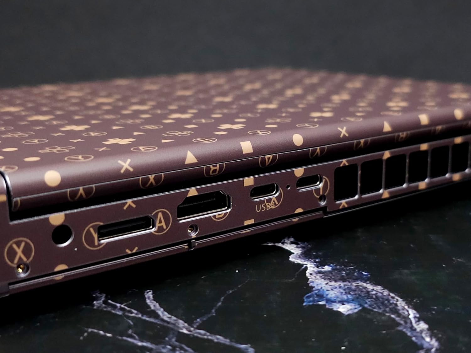GPD Win Max 2 Full Wrapping Matte Vinyl Skin, Gamevuitton Edition, Compatible for Both GPD Win Max 2, Compatible for 2022, 2023, 2024, 2025 Version (Designed by POP SKIN)