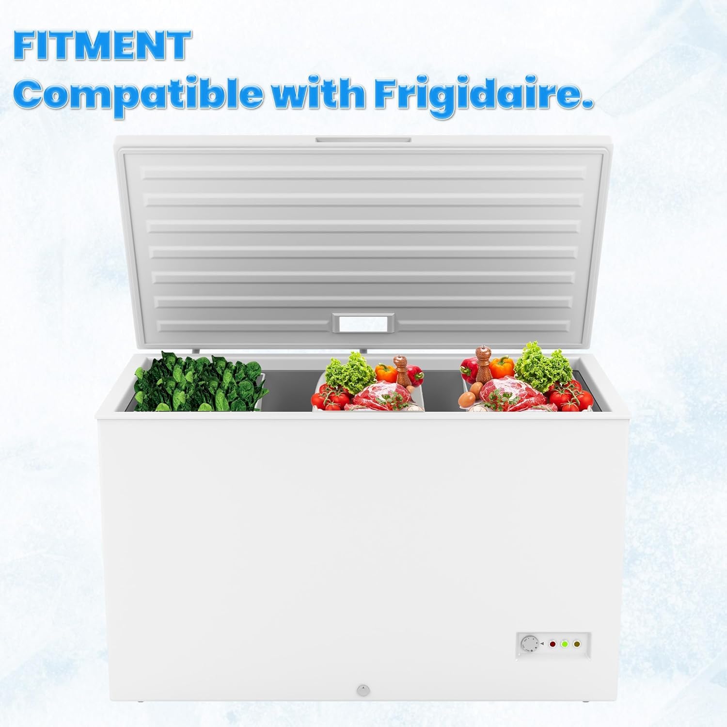 KUAFU 2 X 5304512718 24.5" Storage Basket Compatible with Frigidaire Chest Freezer Organizer Bins Storage Accessory