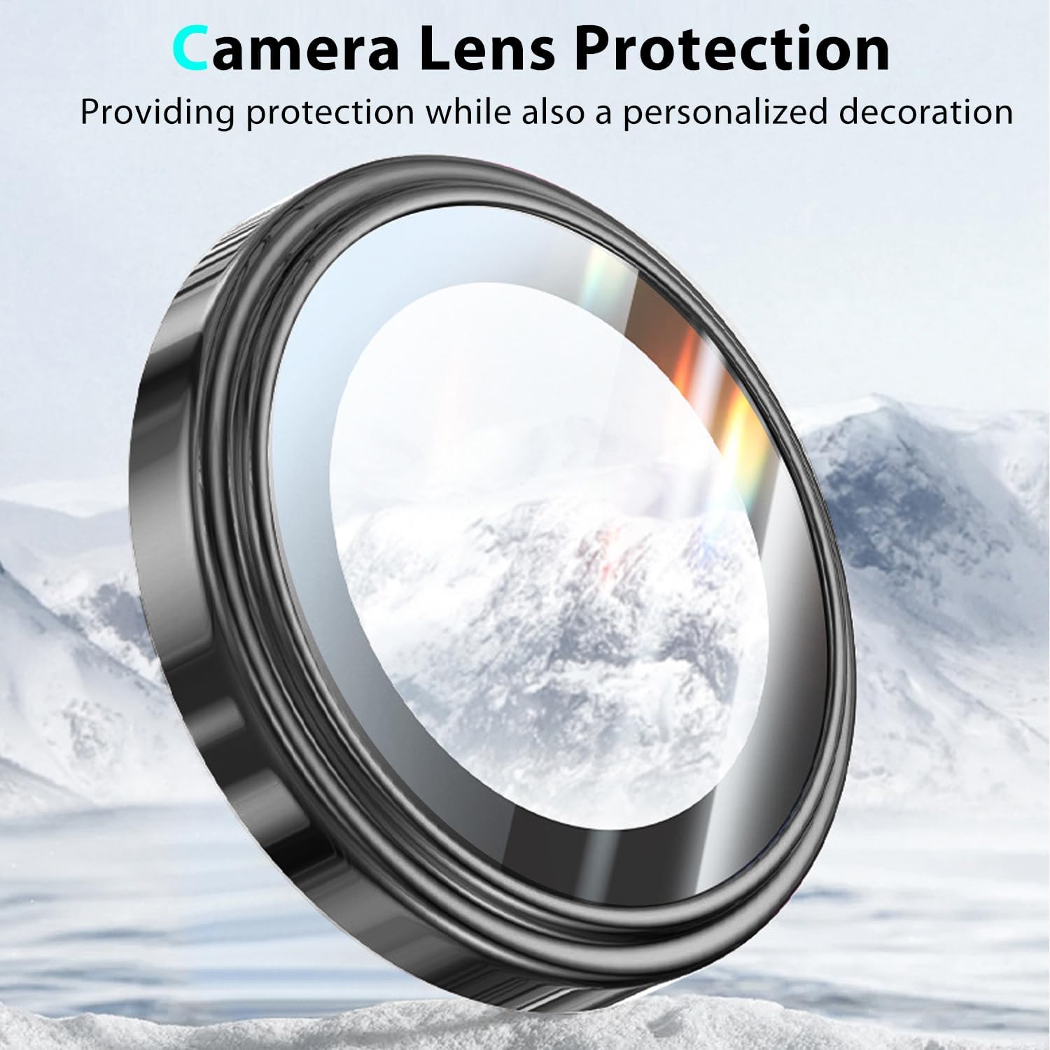 Zeking (2 Set Camera Lens Protector Compatible with Samsung Galaxy Tab S11, Scratch-Resistant HD Clarity Ultra-Thin 9H Tempered Glass with Aluminum Edging, Individual Metal Lens Cover (Black)