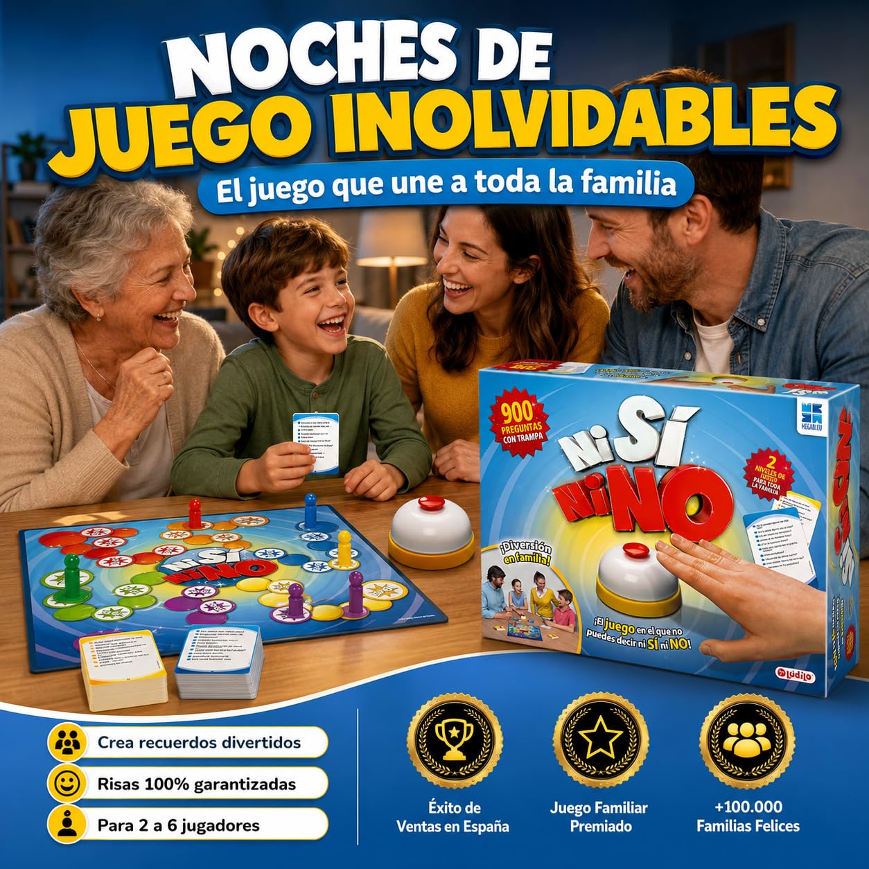 Juego De Mesa Loco Y Divertido Para Adultos Y Niños +8 Años | 160 Desafíos En 4 Categorías Con Apuestas Y Puntos | Perfecto Para Fiestas, Navidad Y Reuniones Familiares De 2 A 8 Jugadores