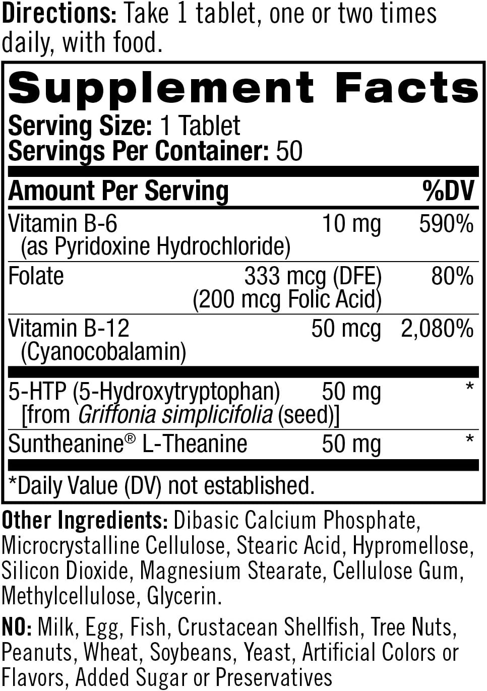 Natrol 5-HTP Mood Positive Tablets, 50 Count : Health & Household