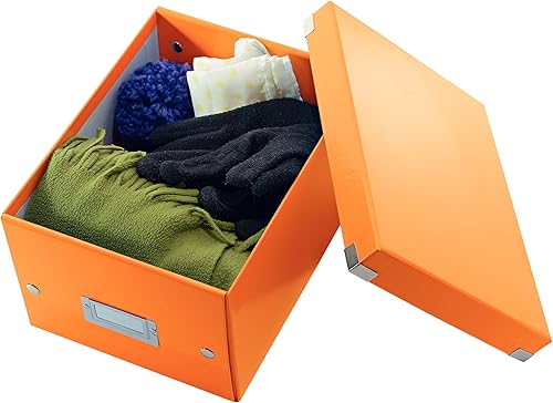 Vista 92 de Leitz Caja de almacenamiento A5, rango de clic y tienda 60430001 - Caja de almacenamiento pequeña, blanca A5 Azul (Ice Blue)