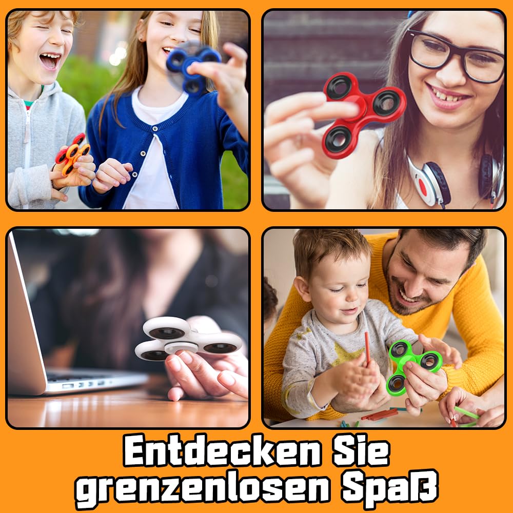 5er-Pack Fidget Spinner Spielzeug für Kinder Erwachsene, Sensorische Fidget Toys Weihnachten Set Spielzeug Zappeln Hand Spinner Finger Tri-Spinner Toy, Geschenke für Reduziert Angstzustände