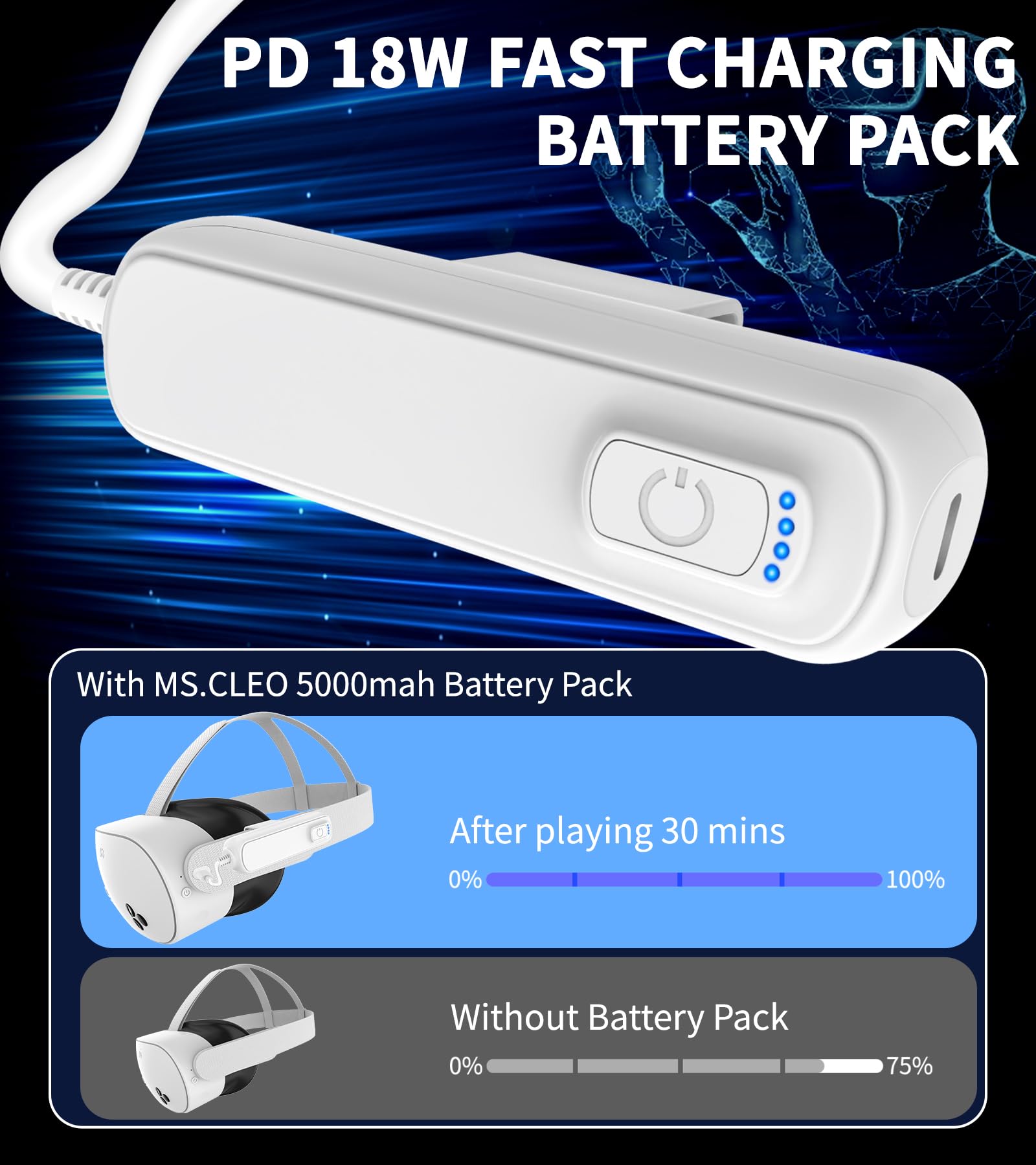 Amazon.co.jp: YRXVW バッテリーパック Oculus/Meta Quest 3/2/Pro対応