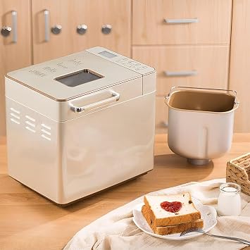 Fully Automatic Bread Machine, Stainless Steel Bread Machine with Automatic nut Dispenser, 25 Program Settings