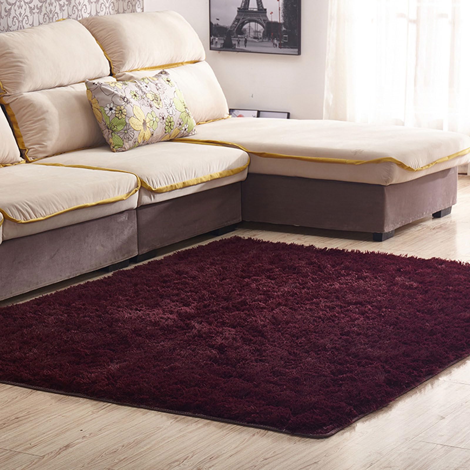 Tapis moderne à poils épais super doux pour un amorti parfait sous les pieds