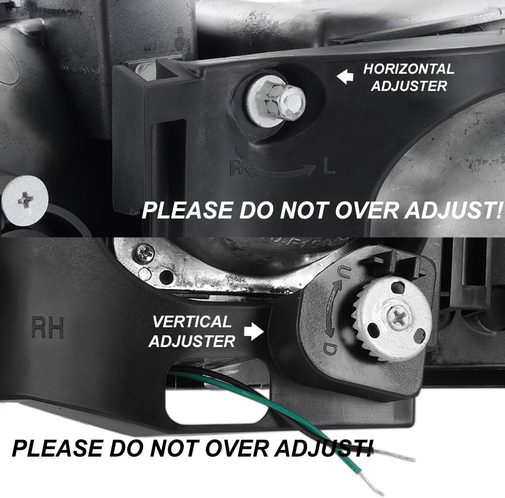 AKKON - For 99-06 GMC Sierra 1500 2500HD 3500 C3 Yukon XL Chrome LED Tube Projector Headlights + LED Bumper Lamp Pair