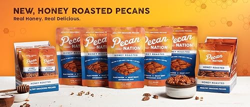 Miniatura 10 de Pecan Nation Mitades de nueces tostadas con sabor a canela, 16 onzas, natural, sin conservantes, rico en antioxidantes, sin OMG, aperitivo saludable