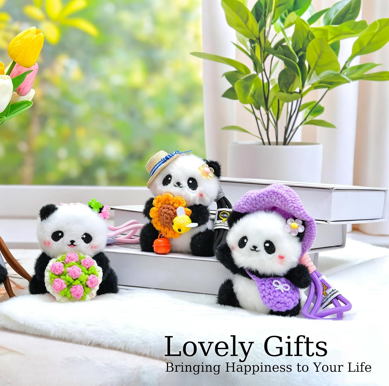 Bag Charm Cute Black Cat Plush Keychain Backpack Purse Key Chain Accessories Gifts for Women