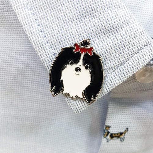 Miniatura 2 de 2 piezas de broche de metal para perro, insignias de identificación para niños y adultos, ropa, mochilas, regalos de decoración (33-Shih Tzu)