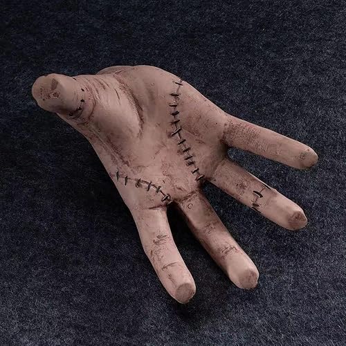 Miniatura 4 de Wednesday Addams Family Thing Hand, mano de cosplay por la familia Addams, juguetes de mano falsos, accesorios de miedo, decoración de Halloween,