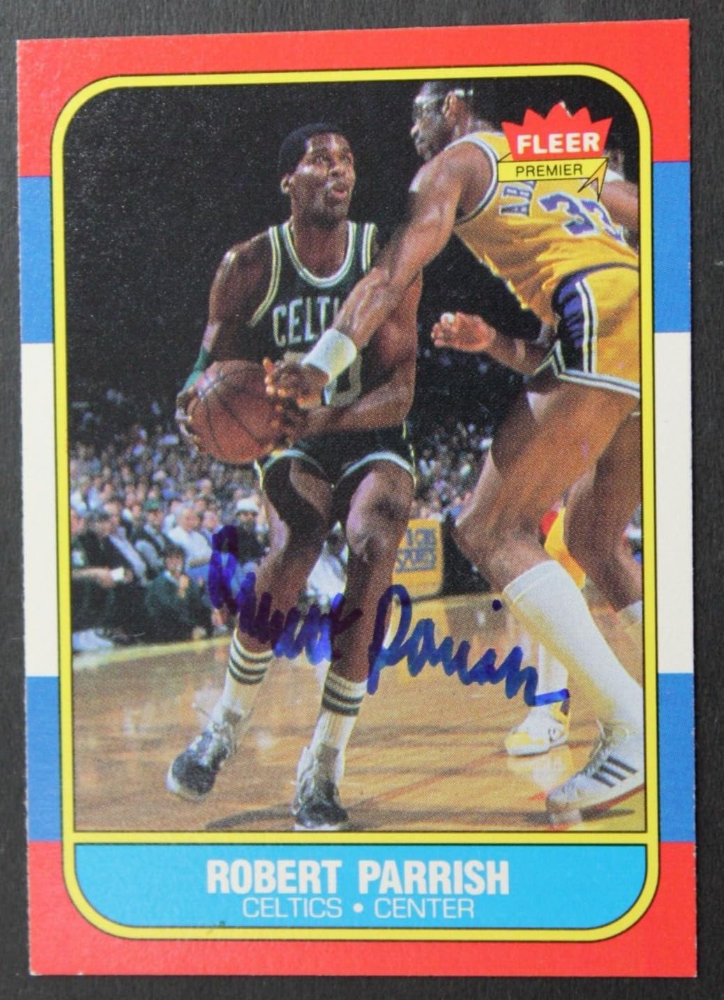 Robert Parish THE CHIEF Signed 1986 Fleer #84 Autograph Basketball Card CELTICS