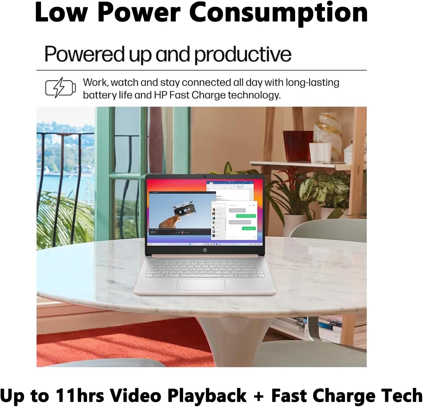 HP Stream 14" HD BrightView Laptop, Intel N150 Quad-Core, 128GB UFS|Fast Charge, Micro-Edge Display, 1Y Microsoft 365+1TB Cloud Storage, Portable|Copilot AI, for Study/Home/Office, RK Bundle|Rose Gold