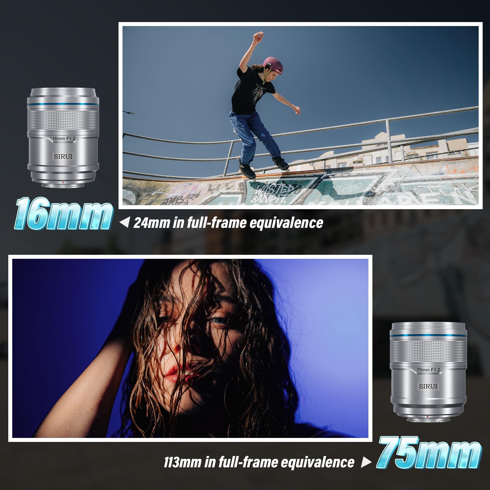 Amazon.co.jp: SIRUI Sniper 16mm、75mm オートフォーカスレンズセット