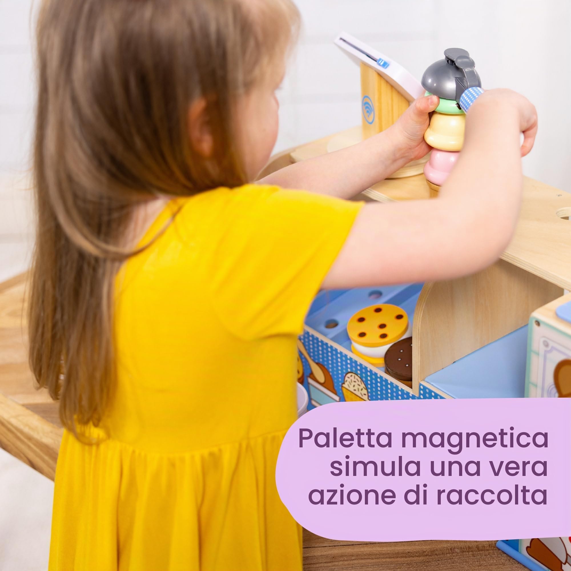 Melissa & Doug Giocattolo Finti Alimenti Gelateria Fantastici Gusti in Legno - Certificati FSC