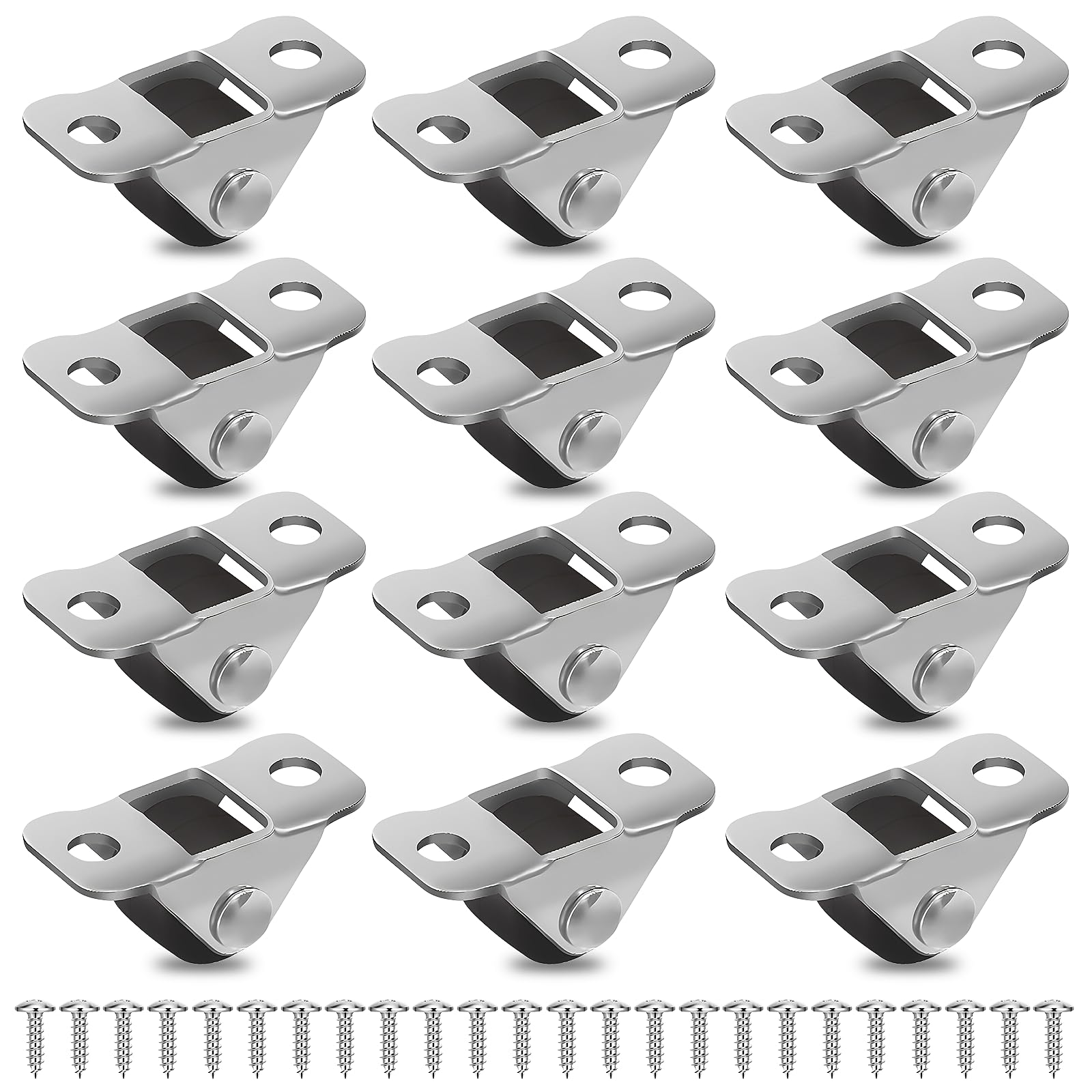 8 stuks meubelwielen, klein, 1,2 cm, meubelwielen, rubber, mini-wielen