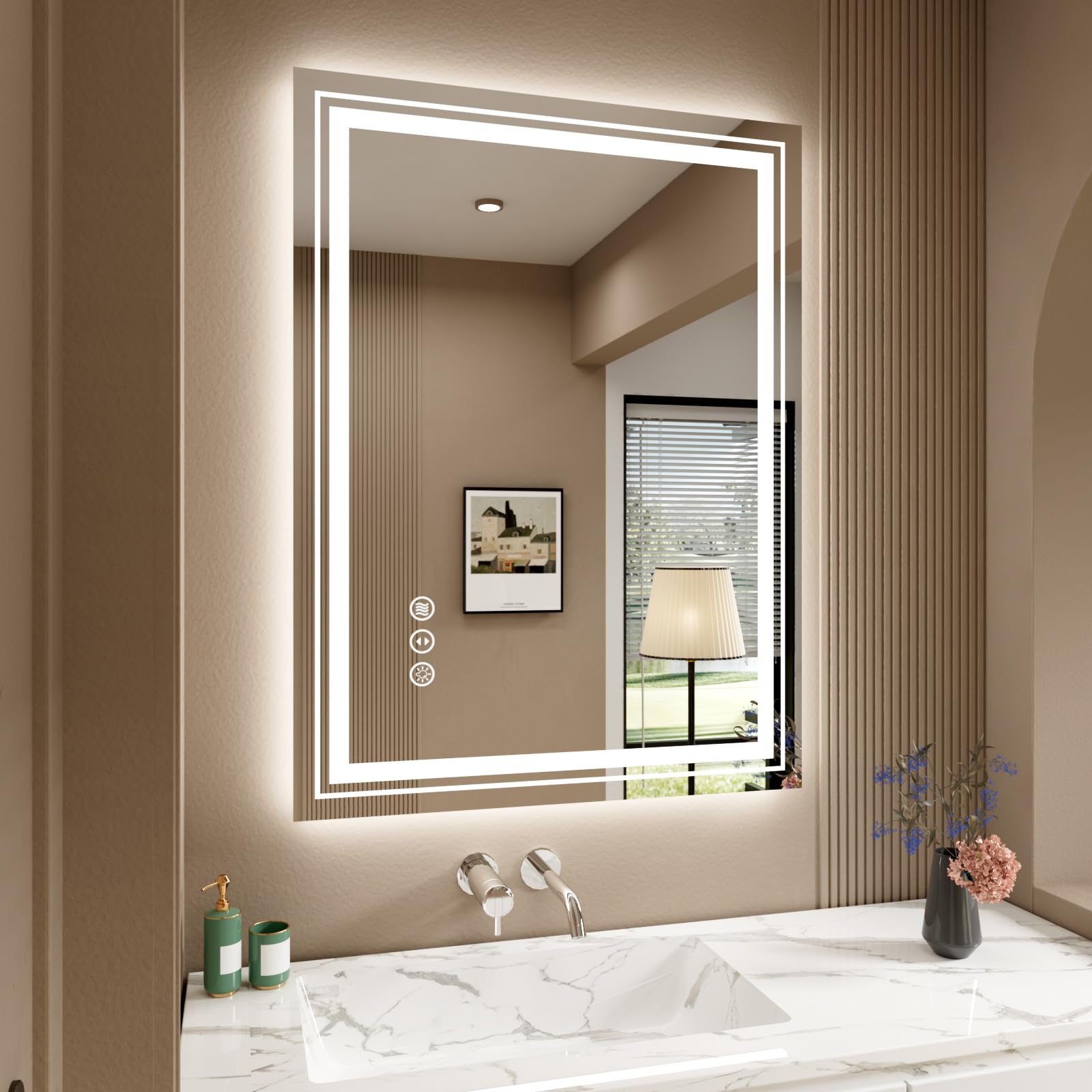 WTTY 32" x 24" LED Bathroom Mirror with Light