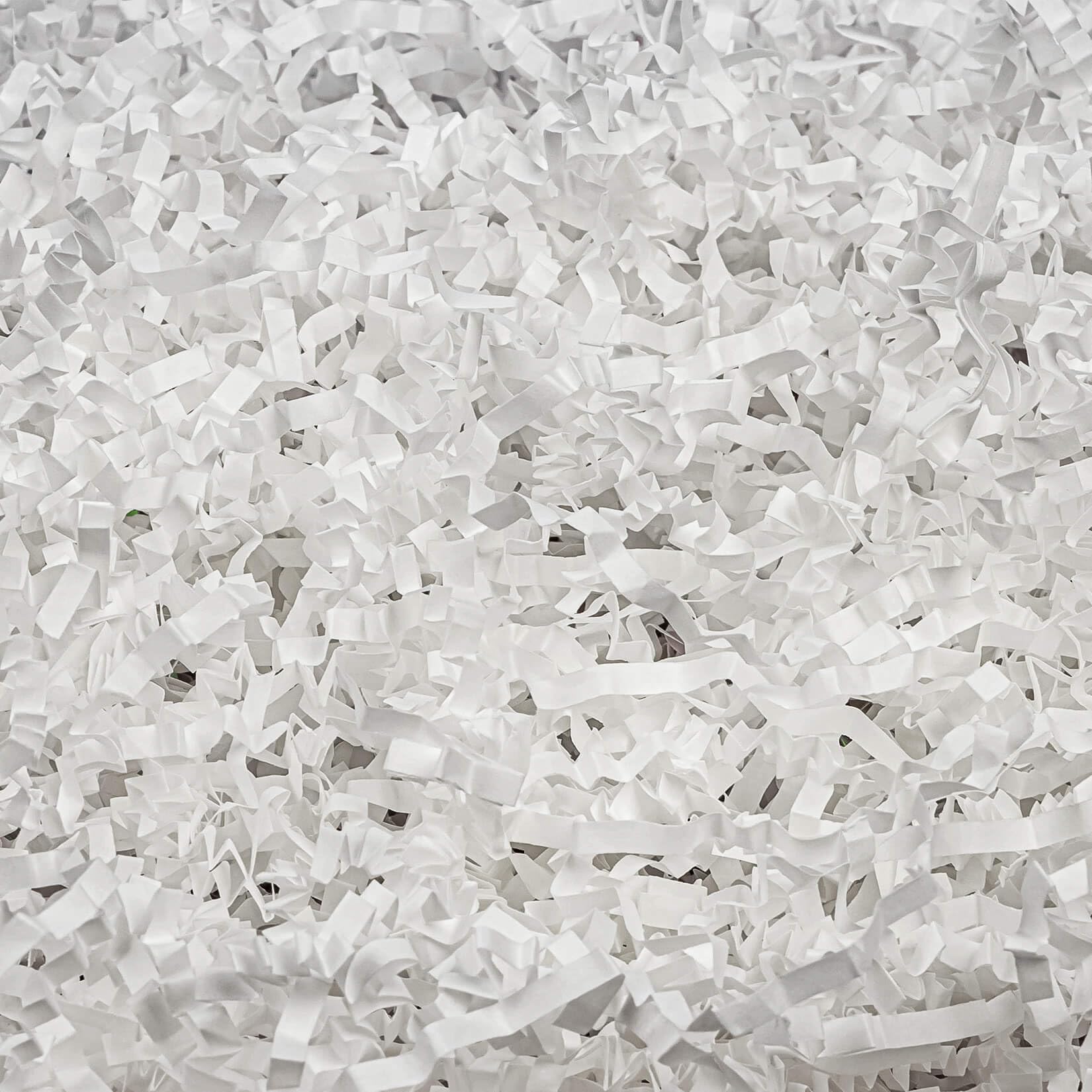 Sukh White Crinkle Paper Filler - Shredded Paper, Gift Basket &amp; Box Wrap