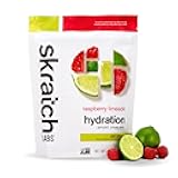 Skratch Labs Hydration Sports Drink Mix with Caffeine – Real‑Fruit Electrolyte Powder for Fast Hydration & Energy | Raspberry Limeade | 20 Servings | Vegan, Non‑GMO, Clean Ingredients