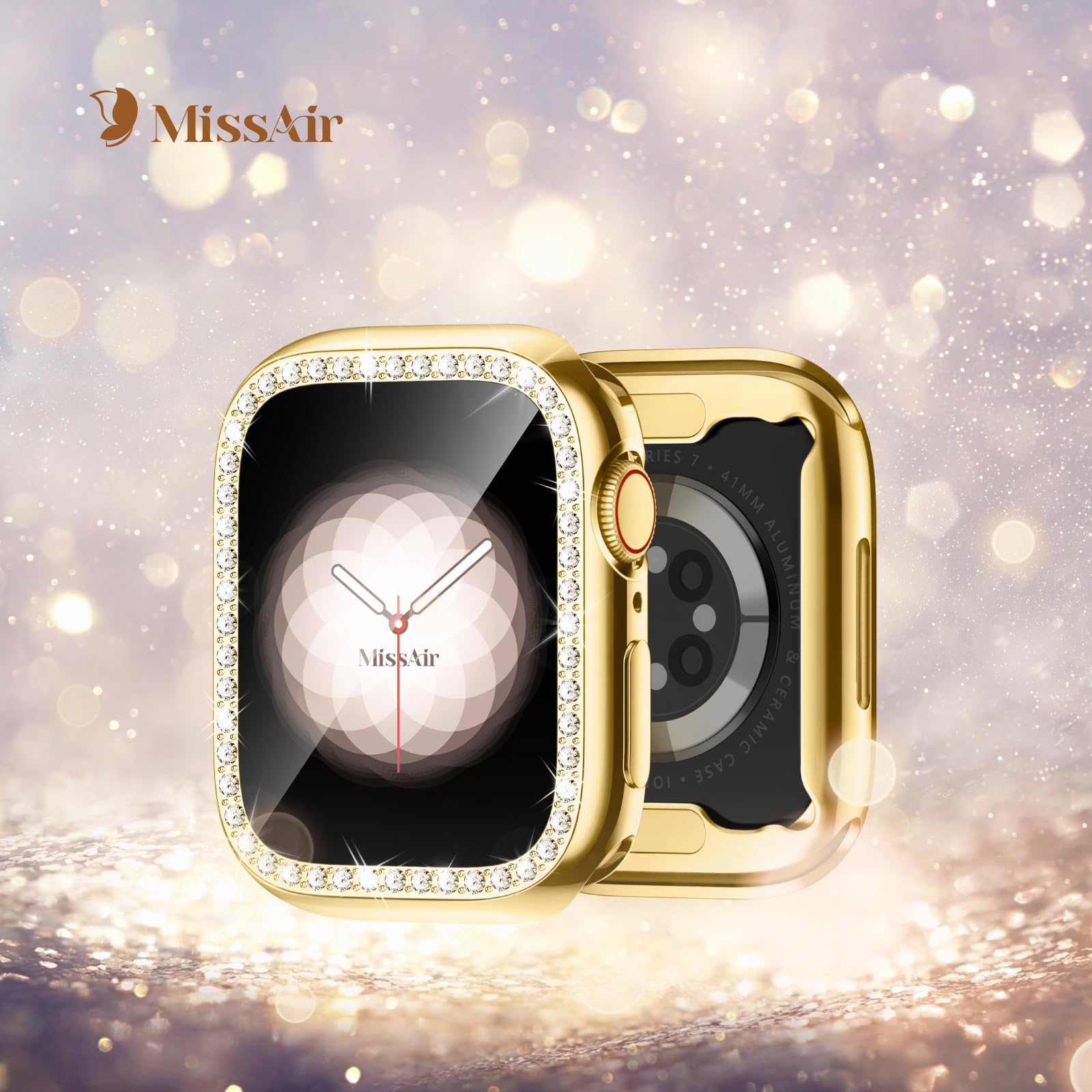 Amazon.co.jp: Missair コンパチブル Apple Watch カバー キラキラ 