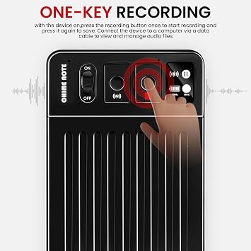 AI Voice Recorder,Magnetic Voice Recorder with Transcribe & Summarize Empowered by ChatGPT,Digital Voice Recorder for Lectures, Meetings, Calls,Portable Audio Recorder Support 107 Languages (Black)