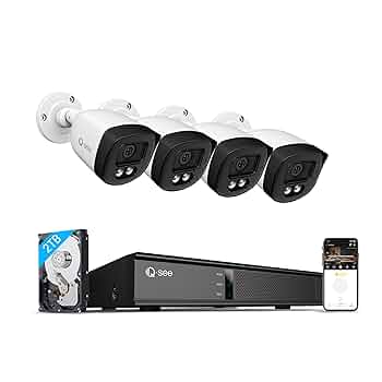 QSEE Prosumer Essential 4CAM 4CH 防犯カメラ Amazon.com : Qsee 8CH 5MP Security Camera System with Color