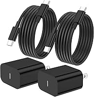 Vista 13 de Cargador de carga rápida para iPhone 17, 16, 15, paquete de 20 W, Apple iPad, USB C, bloque Chrager de pared con cable USB C a C de 6 pies