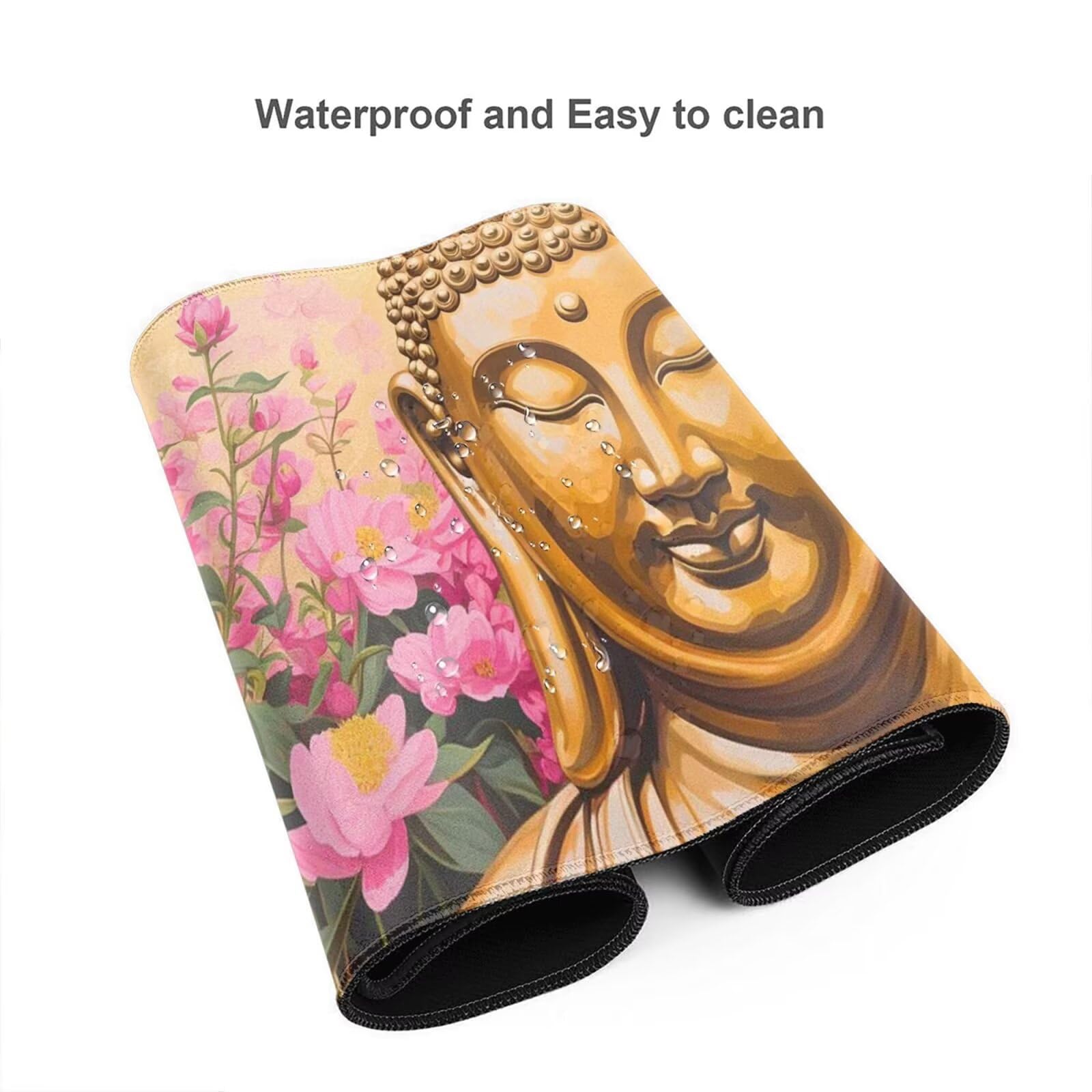 Alfombrilla Ratón Rosa Alfombrilla Ratón XXL 1600 x 800 mm, Tren Mouse Pad Gaming con Bordes Cosidos, Impermeable Mousepad Base de Goma Antideslizante Duradera, Mouse Pad para Oficina Accesorios Q358