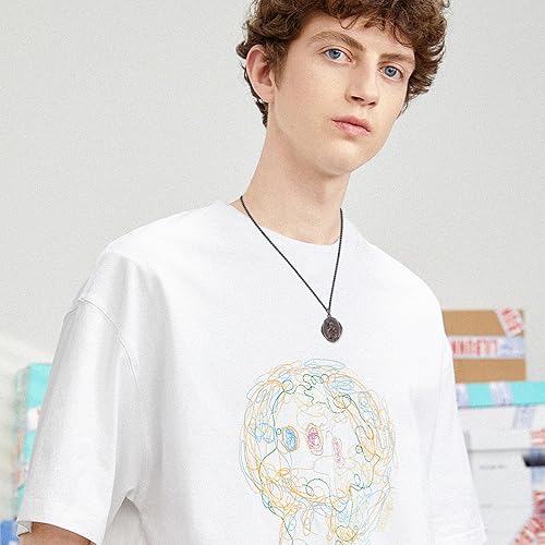 Vista 712 de Collar con colgante de plata de ley 925 con medalla de San Patrón, joyería religiosa para hombres y mujeres, con cadena de acero inoxidable 316L