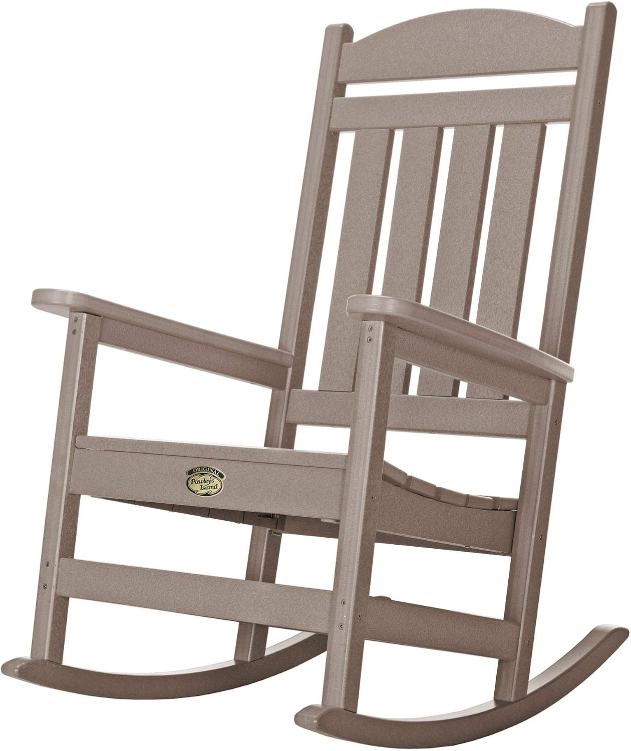 Original Pawleys Island White DuraWood Porch Rocker – Eco-Friendly Recycled Material, Stainless Steel Hardware, Smooth Fit N Finish, Handcrafted in The Carolinas
