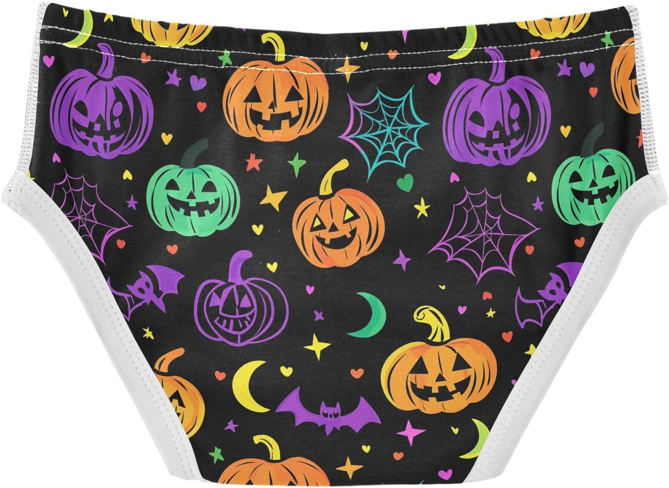 visesunny Neon Spiderweb Pumpkin Potty Training Underwear Boys Toddler Cotton Soft Brief Size 2T-8Y for Kids 2-8Y