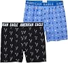 アメリカンイーグル メンズ Mens トランクス 下着 アンダーウェア 2枚セット AEO Eagles Ultra Soft Boxer Short ブラック ブルー レッド 並行輸入品