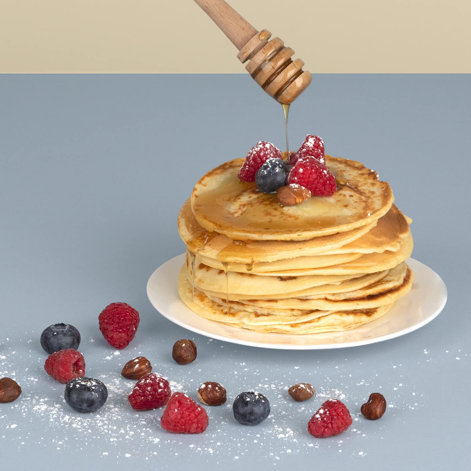 Appareil à Crêpes Party GOO60, Crêpes et Pancakes, 6 Emplacements, Revêtement Antiadhésif, Jusqu'à 240°C, 6 spatules en bois, 1500 W