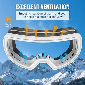 suoso Ski Goggles for Men and Women, Anti Fog Snow/Snowboard Goggles for Youth Adult UV400 Protection
