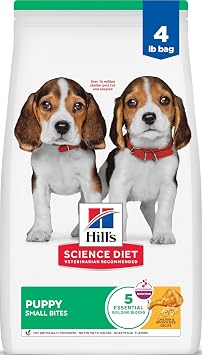 Hill's Science Diet Puppy Small Bites Dry Dog Food | #1 Veterinarian Recommended, Chicken & Brown Rice, 4.5 lb. Bag