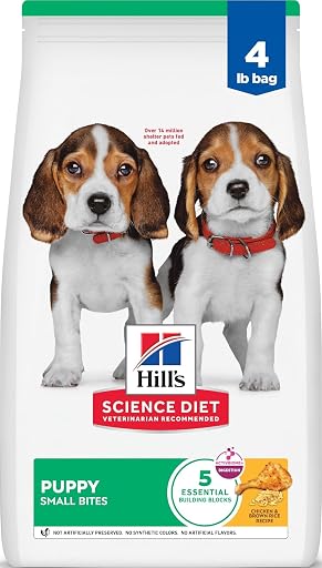 Hill's Science Diet Puppy Small Bites Dry Dog Food | #1 Veterinarian Recommended, Chicken & Brown Rice, 4.5 lb. Bag